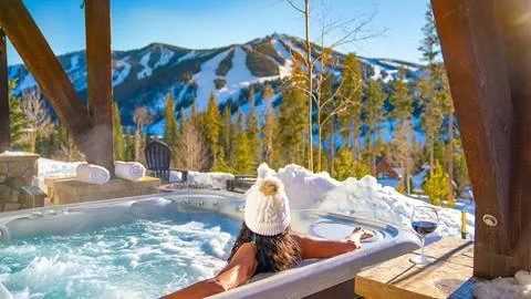 Hot tub at Winter park resort Colorado