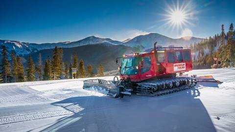 Snowcat on Winter Park Ski Resort