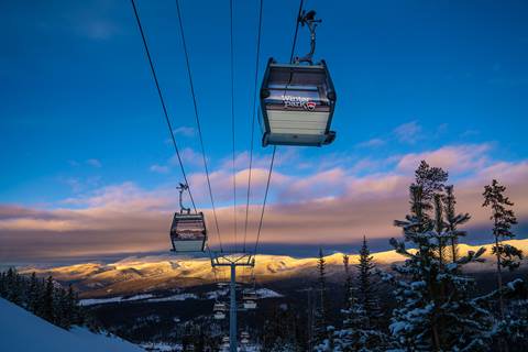 Scenic gondola at Winter Park Resort Colorado