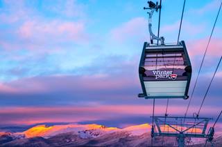 Winter Park Resort Gondola at sunset