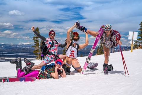 Spring skiers at Winter Park Resort