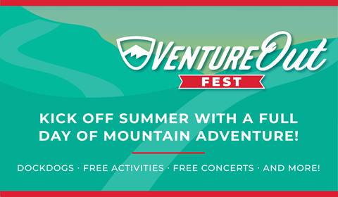 Digital graphic for Venture out Fest summer event at Winter Park Resort