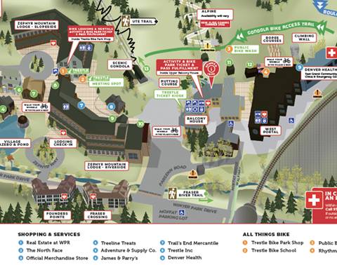 Digital base map for winter park resort summer