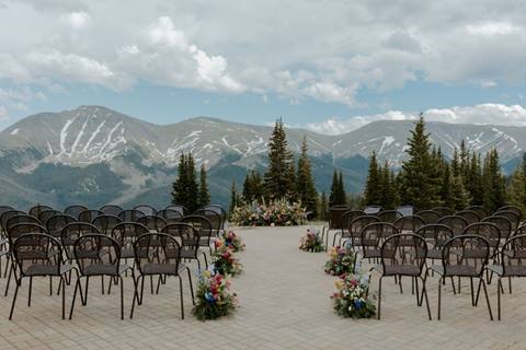Mountaintop wedding venue at Winter Park Resort, Colorado