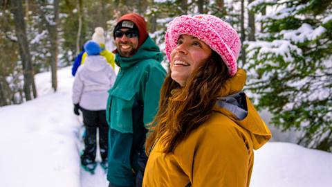 People doing winter activities at Winter Park Ski Resort in Colorado