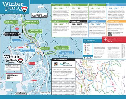 Map of snowshoe trails in winter park colorado