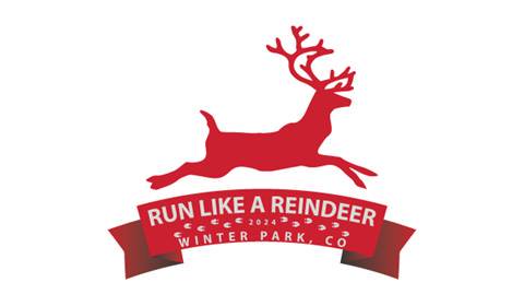 Red reindeer graphic