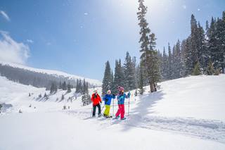 Family snowshoeing at Winter Park Ski Resort