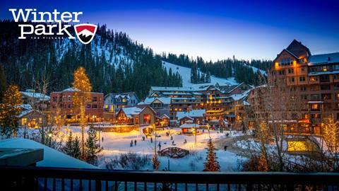 Winter Park Resort at night